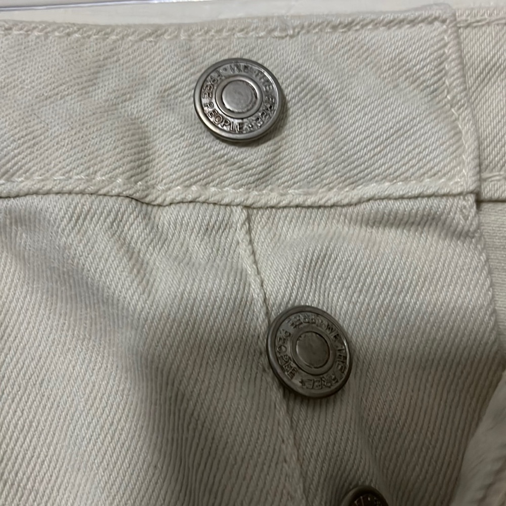 NWT $60 Free People | We the Free | Distressed & Ripped Denim Jean Skirt - Picture 4 of 13